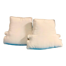 Load image into Gallery viewer, Pair of White Armchair Seat Cushion Pads-Pillows-Antique Warehouse